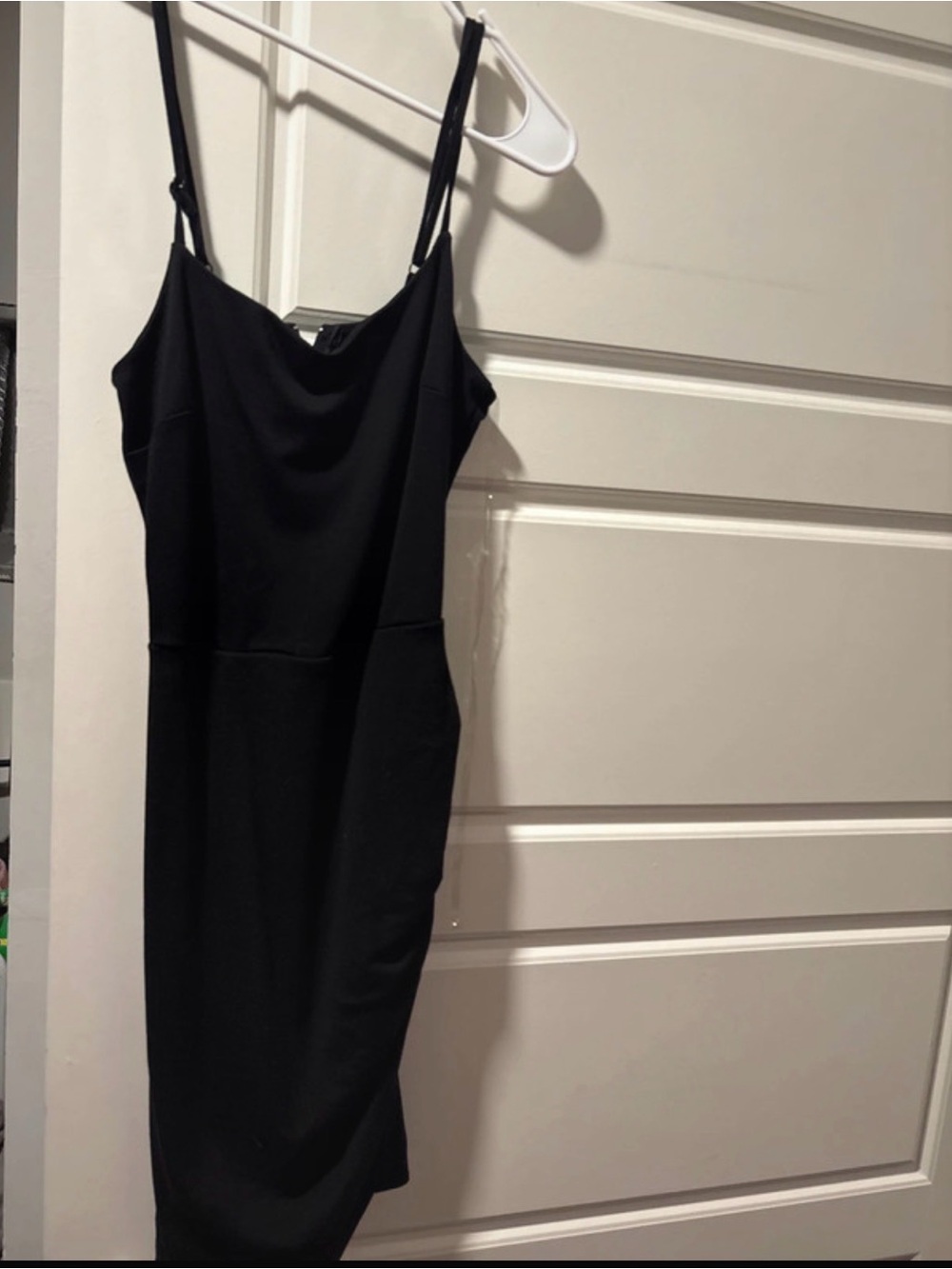 Emerald Sundae Black Mini Spaghetti-Strap Dress